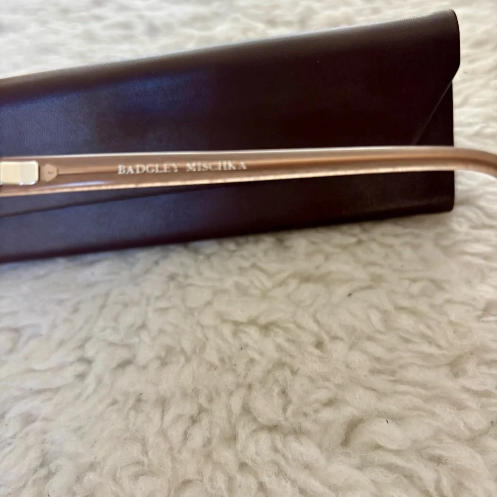 Badgley Mischka Brown w/ glittery sides Glasses Frame Only with Black Case